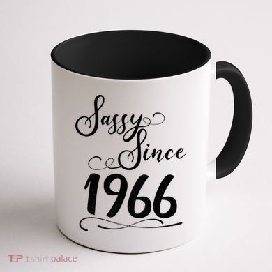 60th Birthday Sassy Since 1966 Coffee Mug back