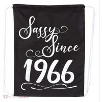 60th Birthday Sassy Since 1966 Drawstring Bag thumb 0
