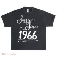60th Birthday Sassy Since 1966 Urban Oversized Heavyweight T-Shirt thumb 0