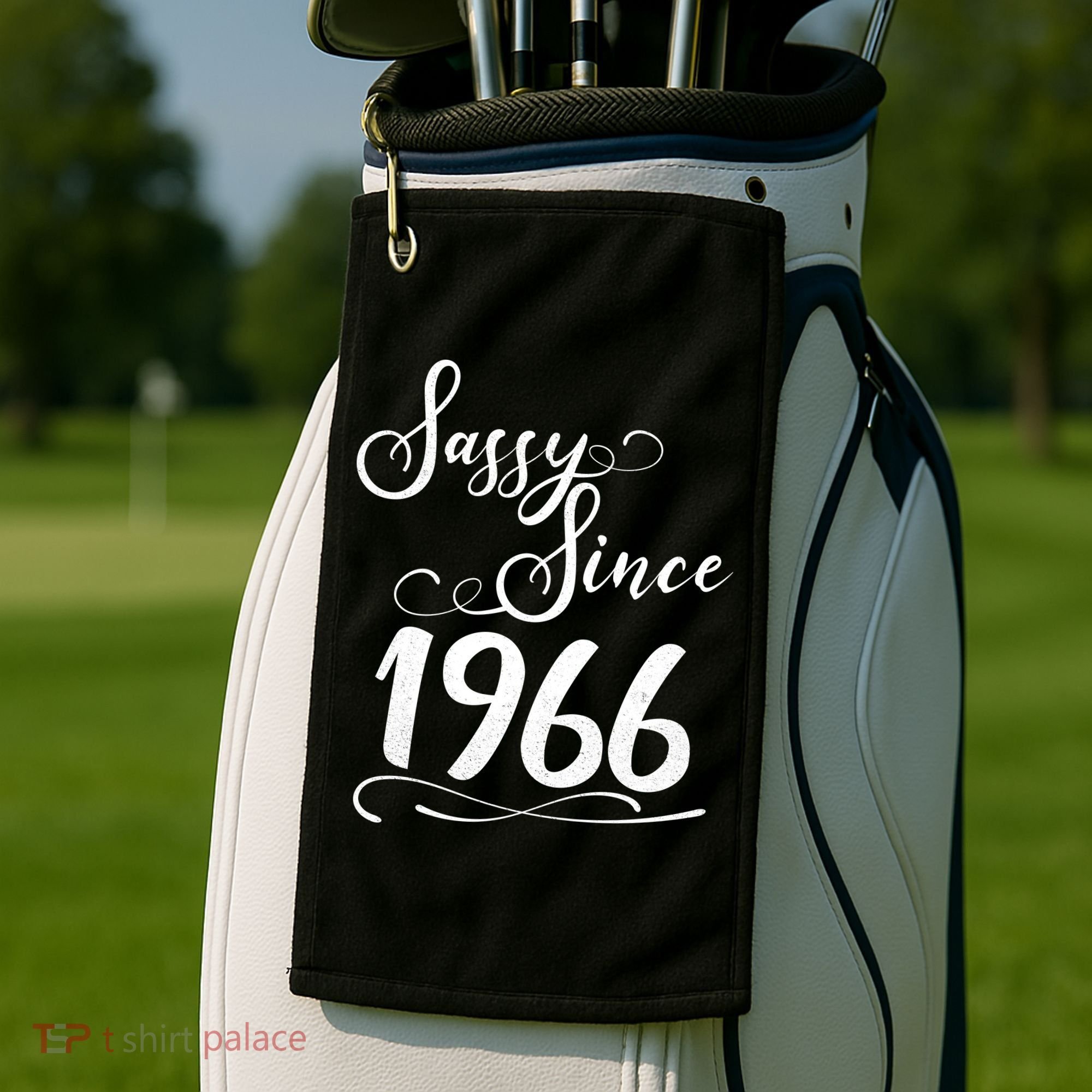 60th Birthday Sassy Since 1966 Golf Towel
