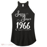 60th Birthday Sassy Since 1966 Women's Perfect Tri Rocker Tank thumb 0