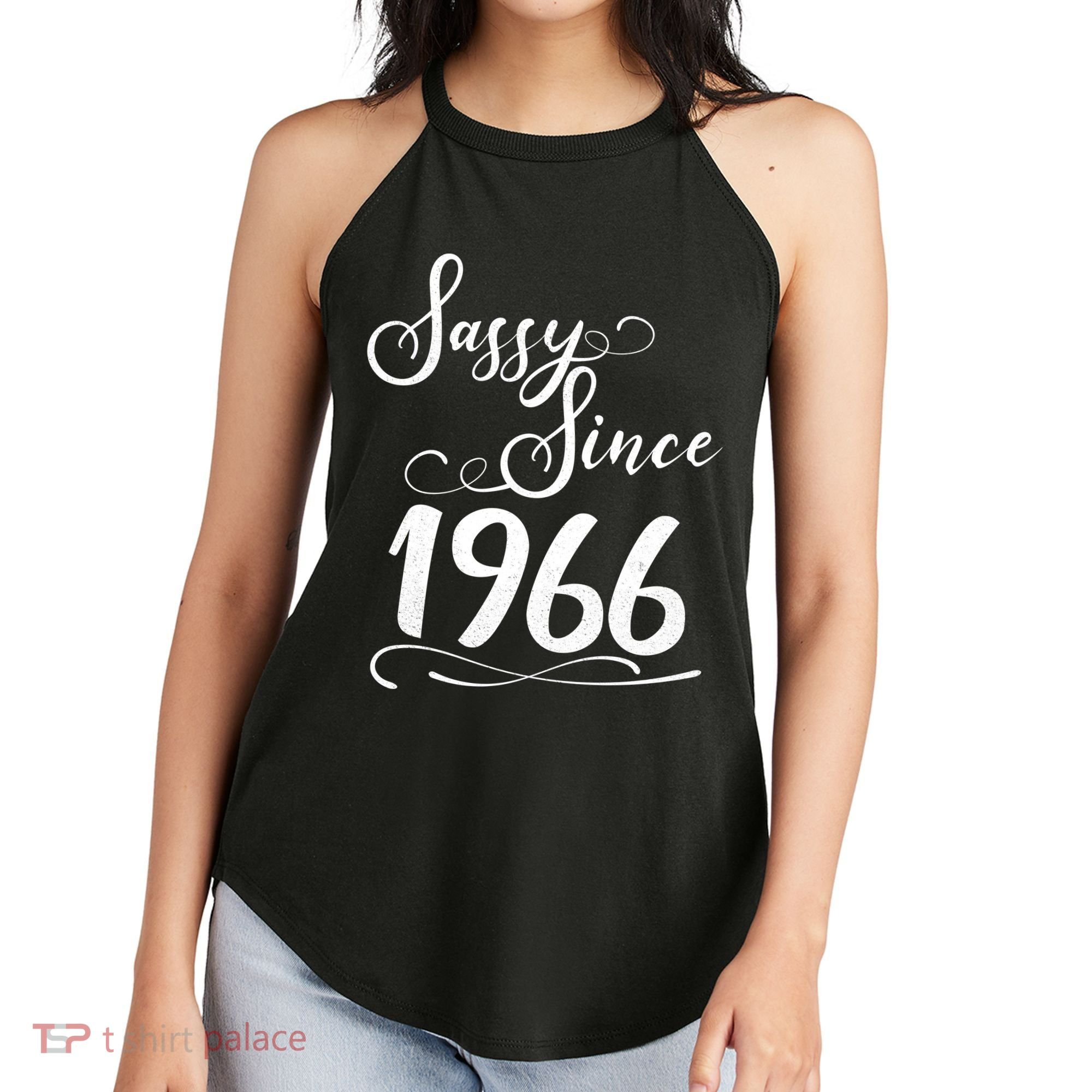 60th Birthday Sassy Since 1966 Women's Perfect Tri Rocker Tank