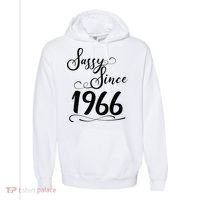 60th Birthday Sassy Since 1966 Comfort Colors Garment-Dyed Hooded Sweatshirt thumb 0