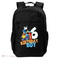 6th Birthday Train Boy Girl 6 Years Old Im Six Gift Backpack thumb 0