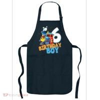 6th Birthday Train Boy Girl 6 Years Old Im Six Gift Apron thumb 0