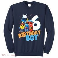 6th Birthday Train Boy Girl 6 Years Old Im Six Gift Sweatshirt thumb 0