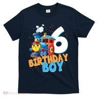 6th Birthday Train Boy Girl 6 Years Old Im Six Gift T-Shirt thumb 0