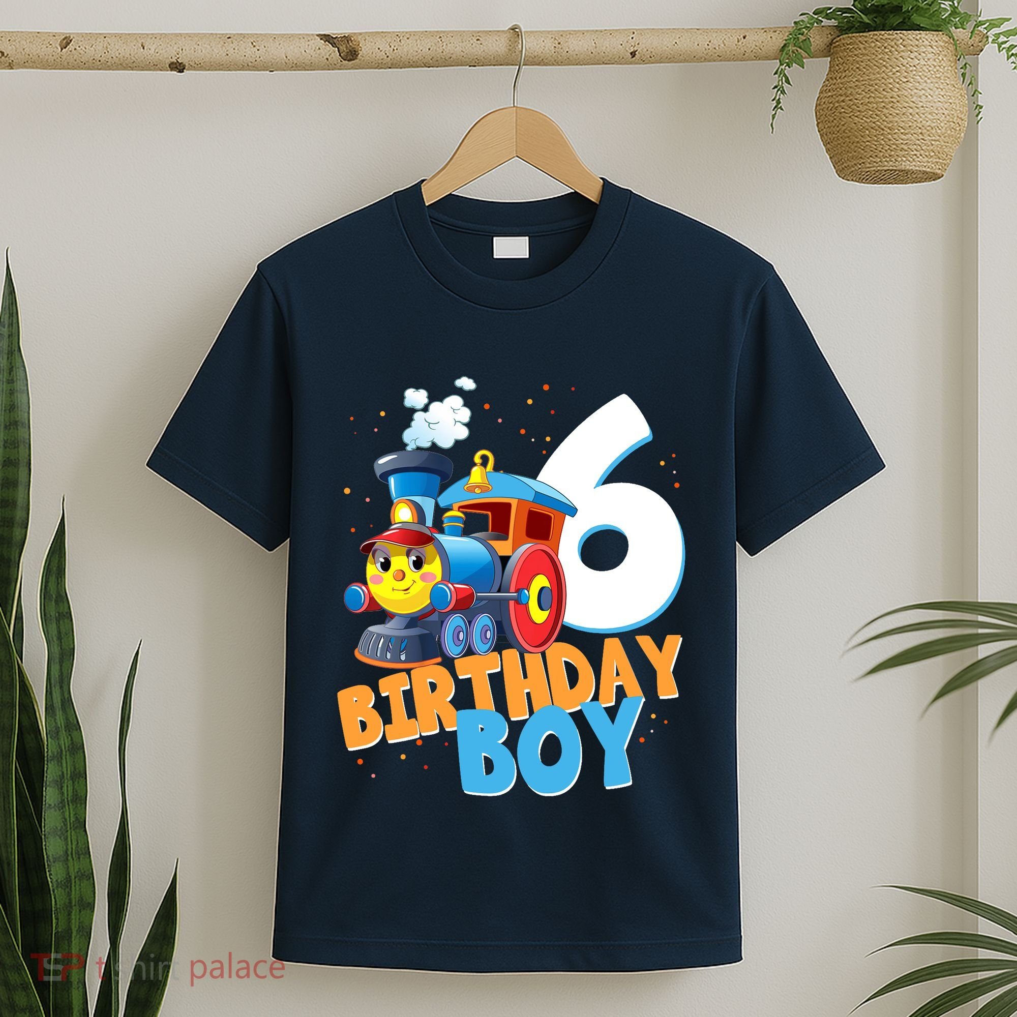 6th Birthday Train Boy Girl 6 Years Old Im Six Gift T-Shirt
