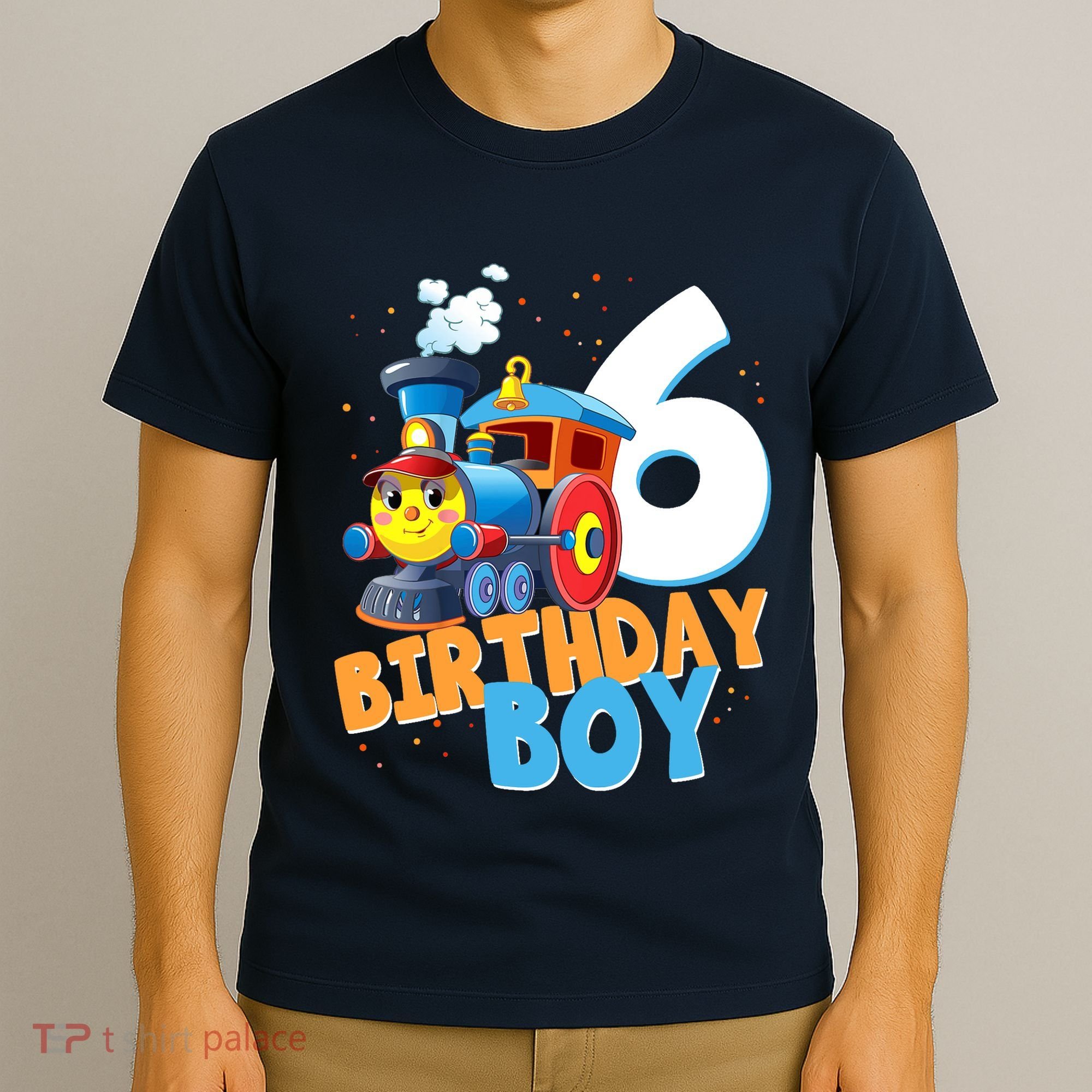 6th Birthday Train Boy Girl 6 Years Old Im Six Gift T-Shirt