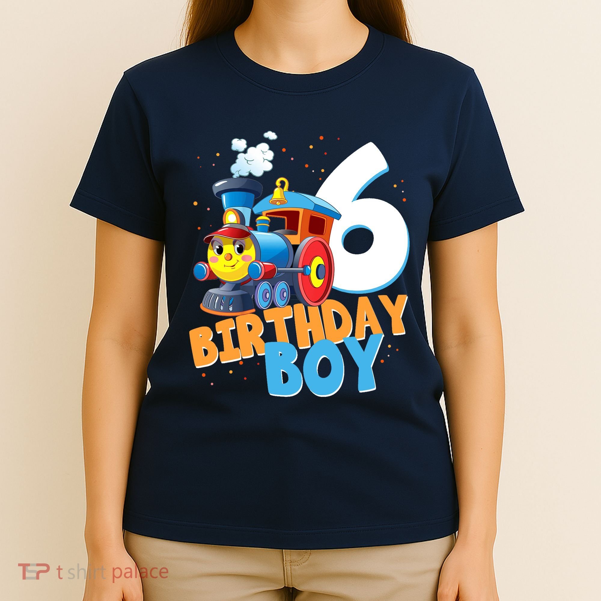6th Birthday Train Boy Girl 6 Years Old Im Six Gift T-Shirt