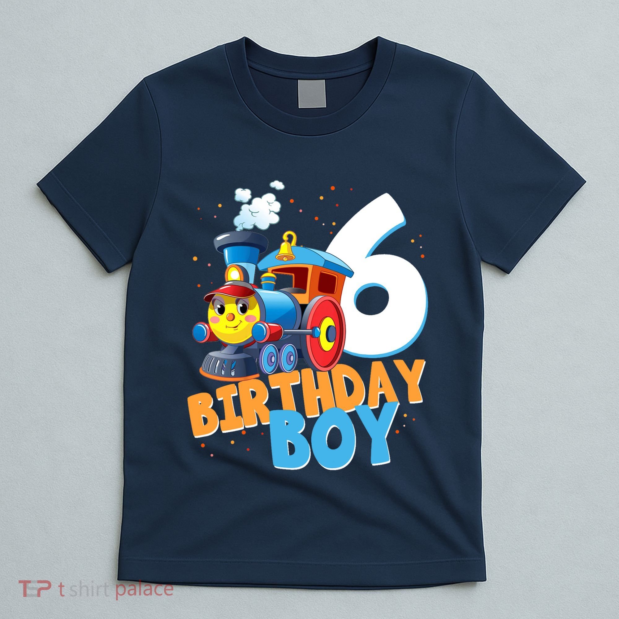 6th Birthday Train Boy Girl 6 Years Old Im Six Gift T-Shirt