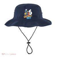 6th Birthday Train Boy Girl 6 Years Old Im Six Gift Bucket Hat thumb 0