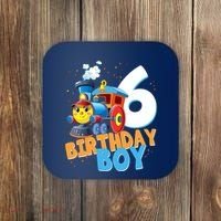 6th Birthday Train Boy Girl 6 Years Old Im Six Gift Coaster thumb 0