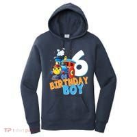 6th Birthday Train Boy Girl 6 Years Old Im Six Gift Women's Hoodie thumb 0