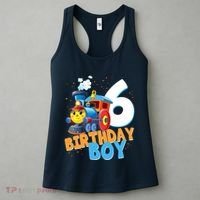 6th Birthday Train Boy Girl 6 Years Old Im Six Gift Women's Tank Top thumb 3