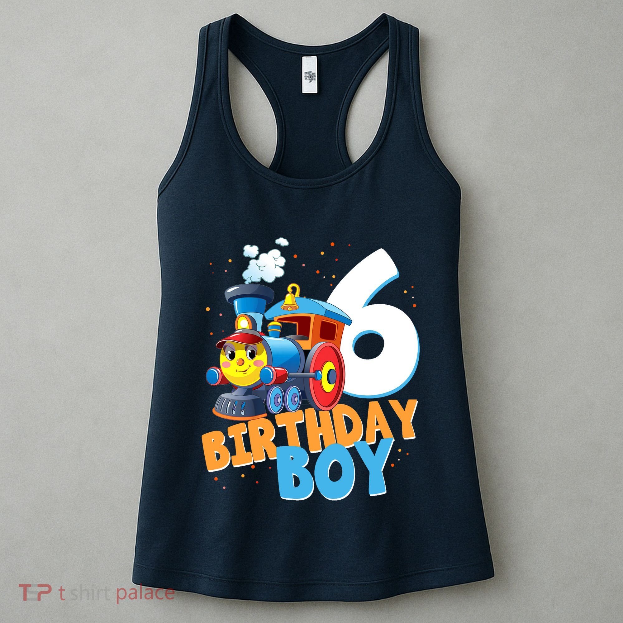 6th Birthday Train Boy Girl 6 Years Old Im Six Gift Women's Tank Top