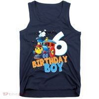 6th Birthday Train Boy Girl 6 Years Old Im Six Gift Tank Top thumb 0