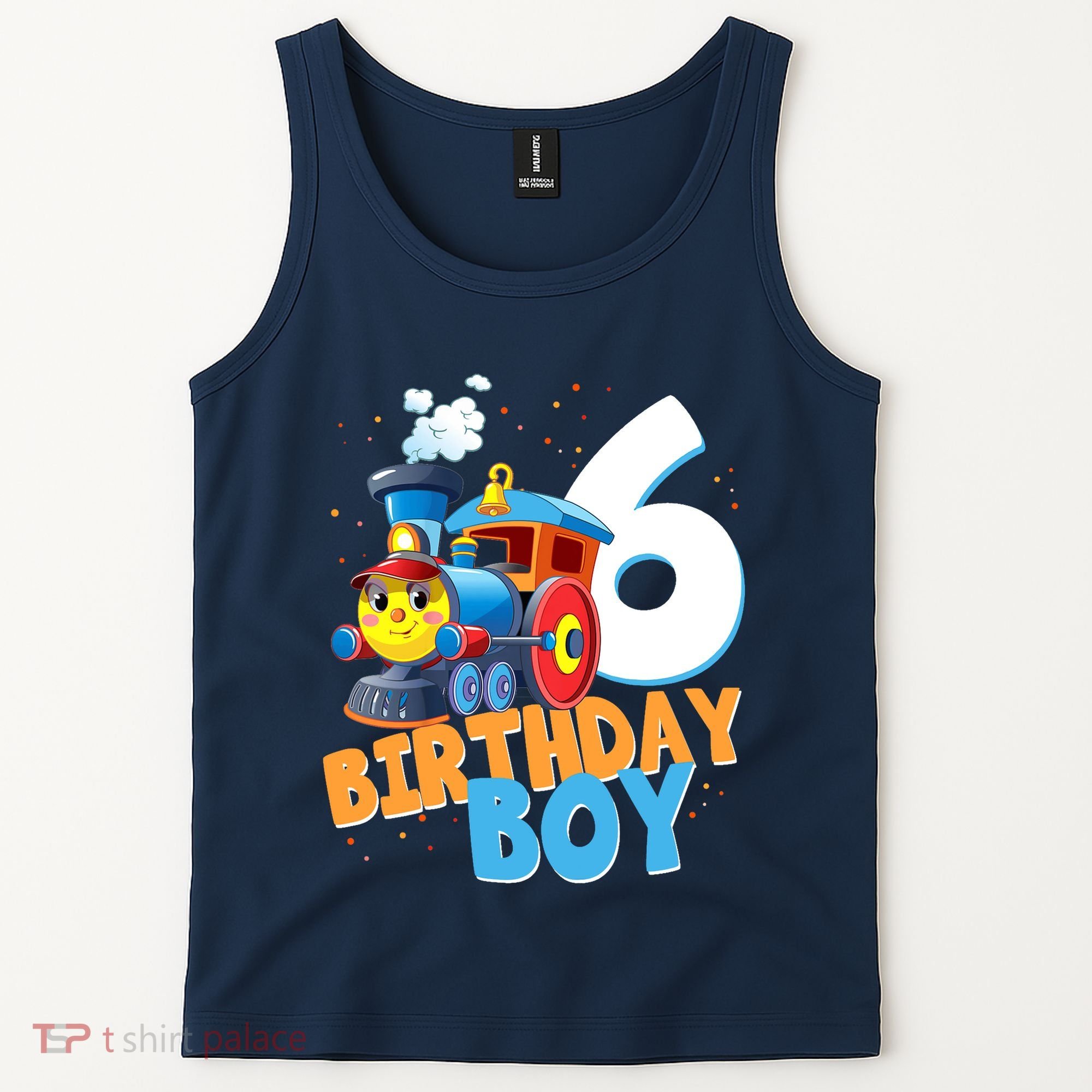 6th Birthday Train Boy Girl 6 Years Old Im Six Gift Tank Top