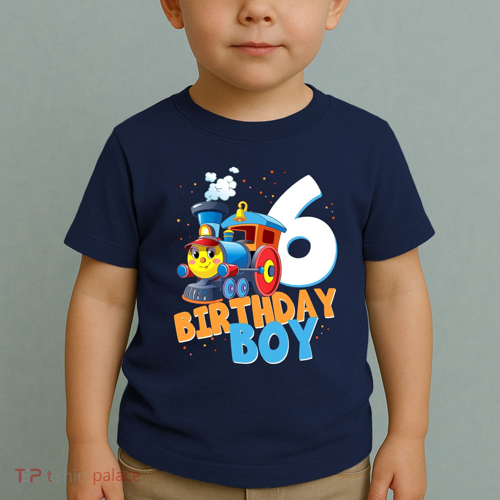 6th Birthday Train Boy Girl 6 Years Old Im Six Gift Toddler T-Shirt
