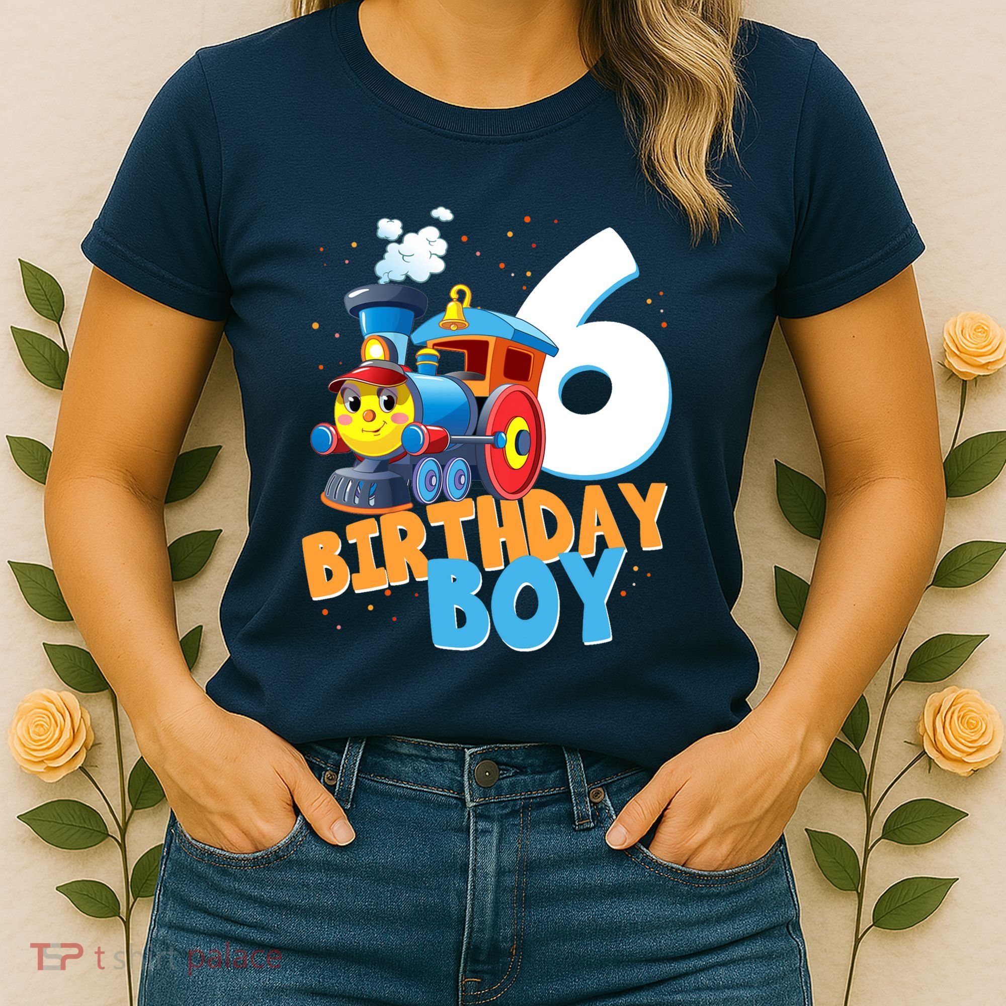 6th Birthday Train Boy Girl 6 Years Old Im Six Gift Women's T-Shirt