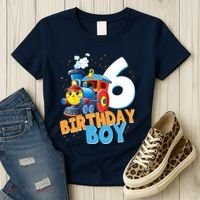 6th Birthday Train Boy Girl 6 Years Old Im Six Gift Women's T-Shirt thumb 3