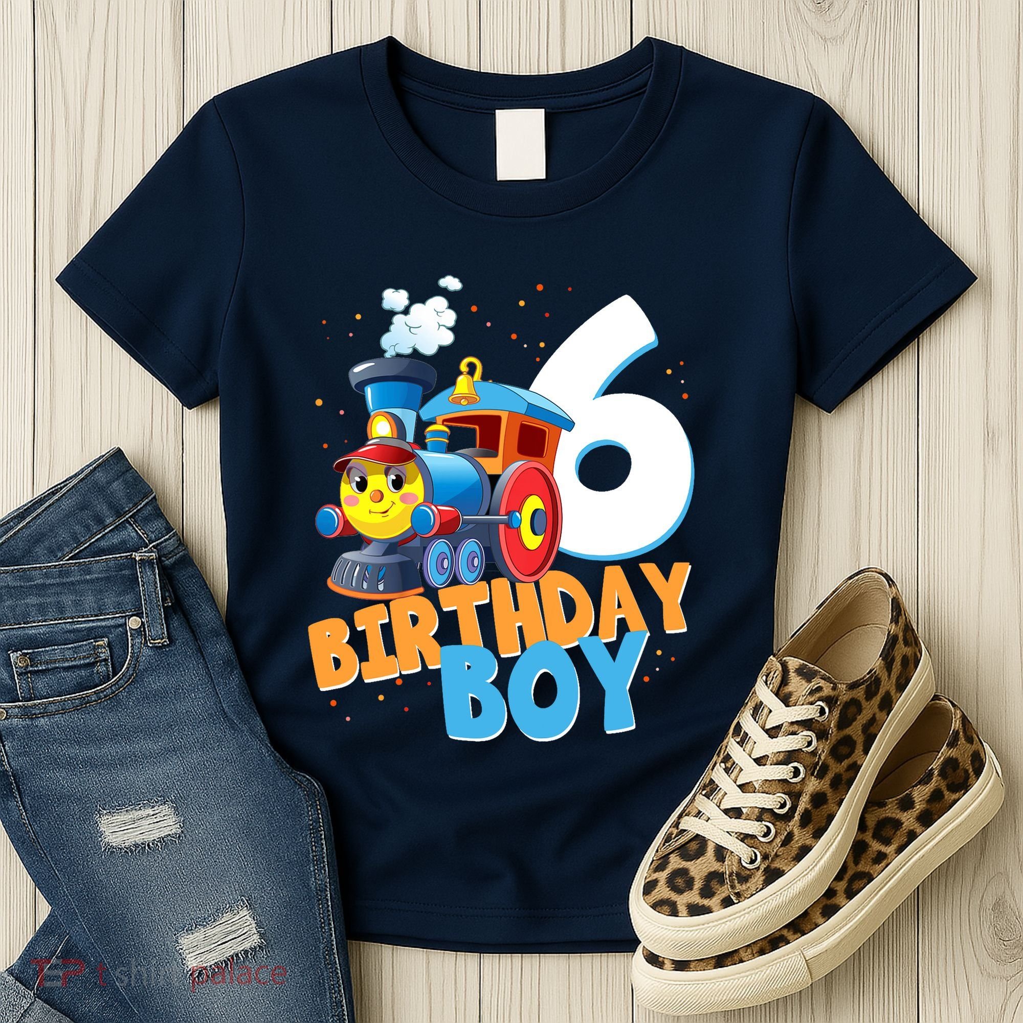 6th Birthday Train Boy Girl 6 Years Old Im Six Gift Women's T-Shirt