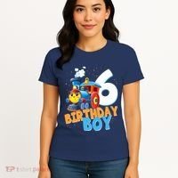 6th Birthday Train Boy Girl 6 Years Old Im Six Gift Women's T-Shirt thumb 4