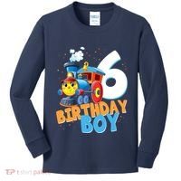 6th Birthday Train Boy Girl 6 Years Old Im Six Gift Kids Long Sleeve Shirt thumb 0