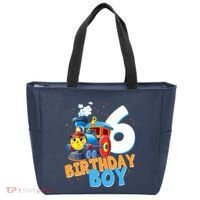 6th Birthday Train Boy Girl 6 Years Old Im Six Gift Tote Bag thumb 0
