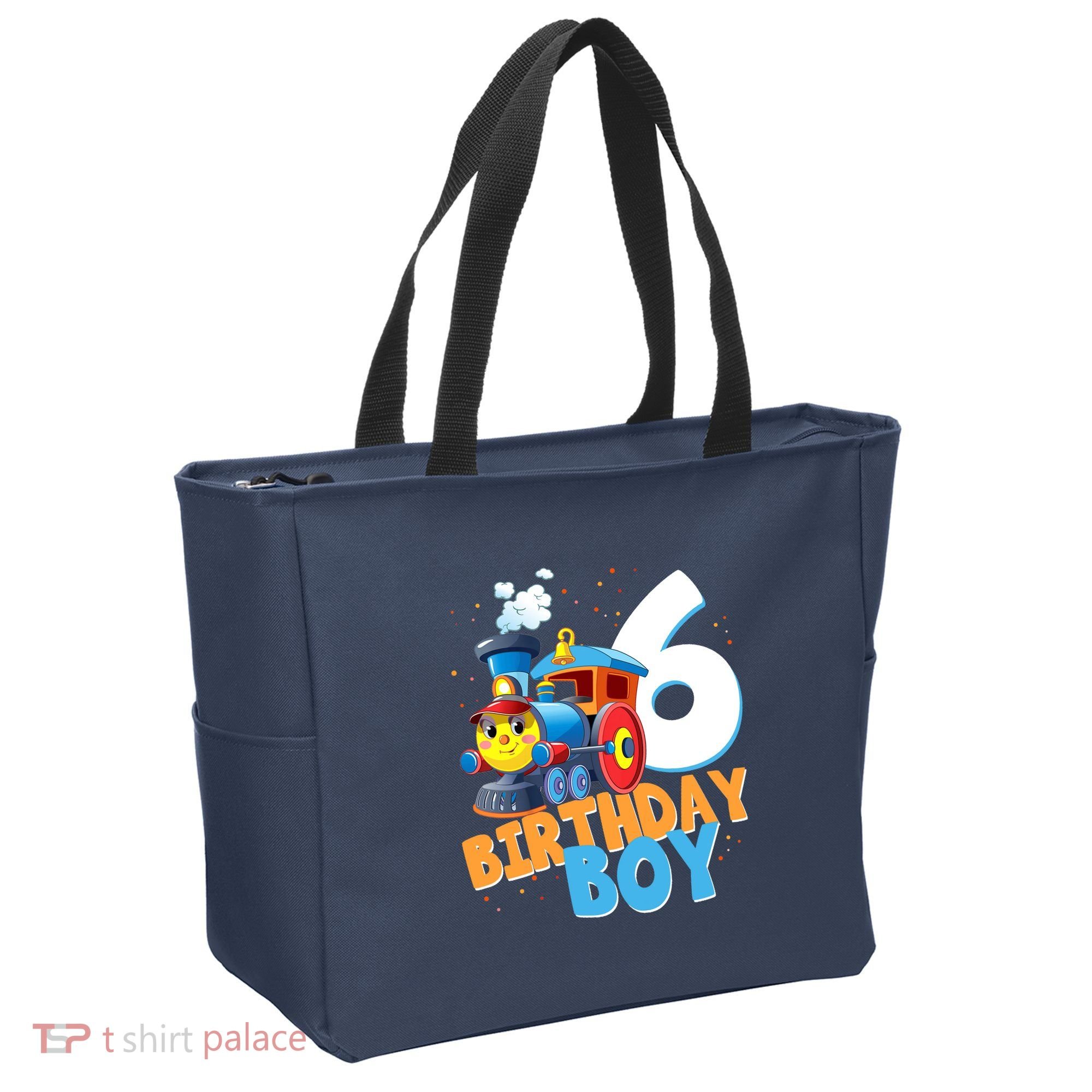 6th Birthday Train Boy Girl 6 Years Old Im Six Gift Tote Bag