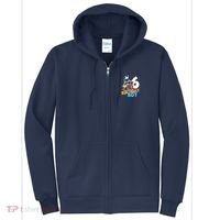 6th Birthday Train Boy Girl 6 Years Old Im Six Gift Full Zip Hoodie thumb 0