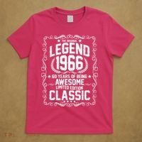 60th Birthday The Original Legend 1966 Awesome Classic  T-Shirt thumb 5