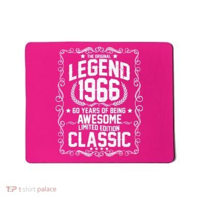 60th Birthday The Original Legend 1966 Awesome Classic  Mousepad