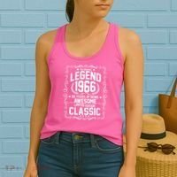 60th Birthday The Original Legend 1966 Awesome Classic  Women's Tank Top thumb 2
