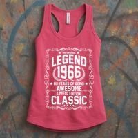 60th Birthday The Original Legend 1966 Awesome Classic  Women's Tank Top thumb 3