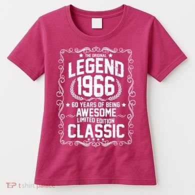60th Birthday The Original Legend 1966 Awesome Classic  Women's T-Shirt