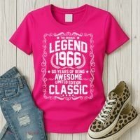 60th Birthday The Original Legend 1966 Awesome Classic  Women's T-Shirt thumb 3