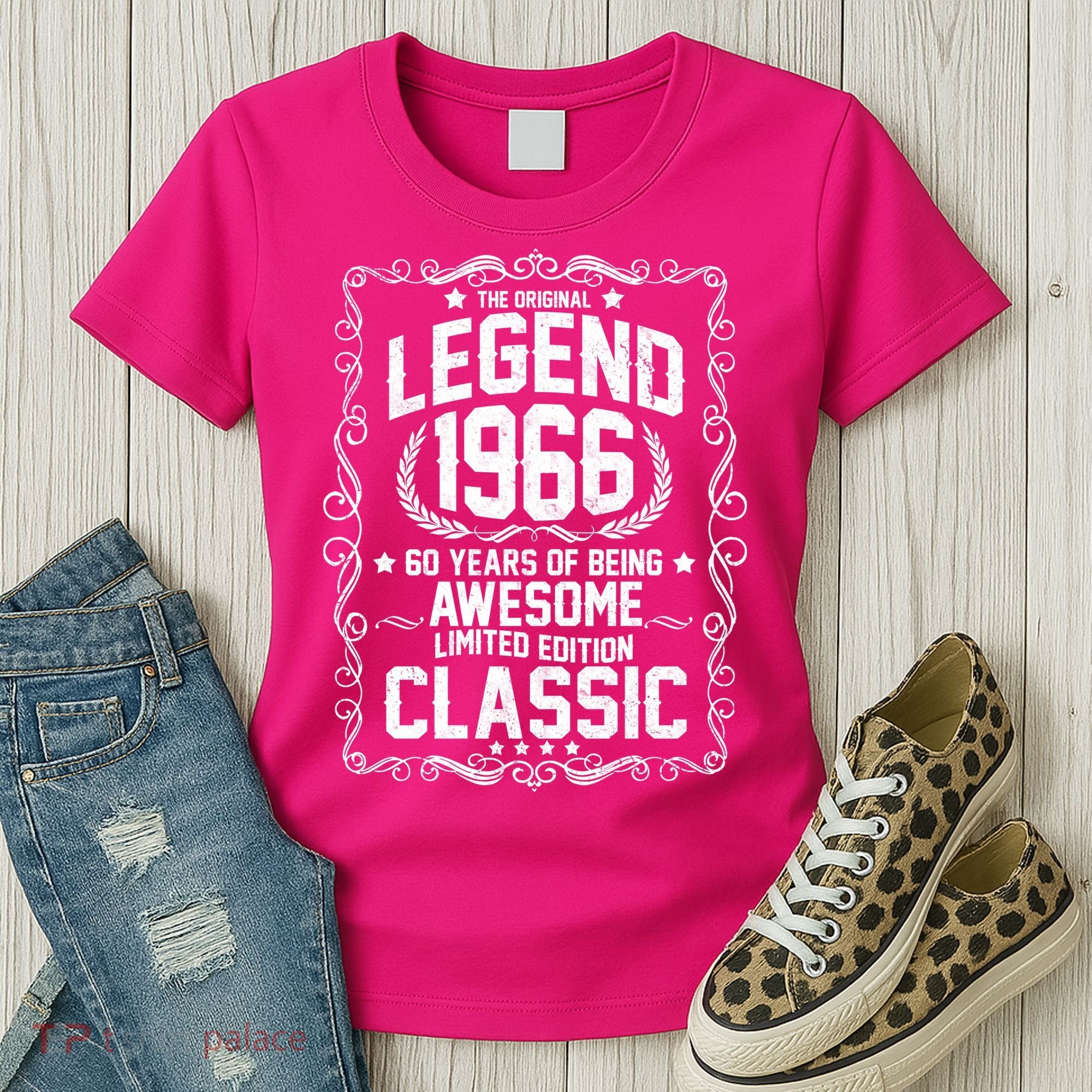 60th Birthday The Original Legend 1966 Awesome Classic  Women's T-Shirt