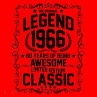 60th Birthday The Original Legend 1966 Awesome Classic  Santa Hat thumb 1