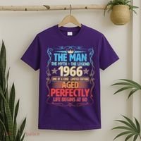 60th Birthday The Man The Myth The Legend 1966 One Of A Kind Limited Edition T-Shirt thumb 2