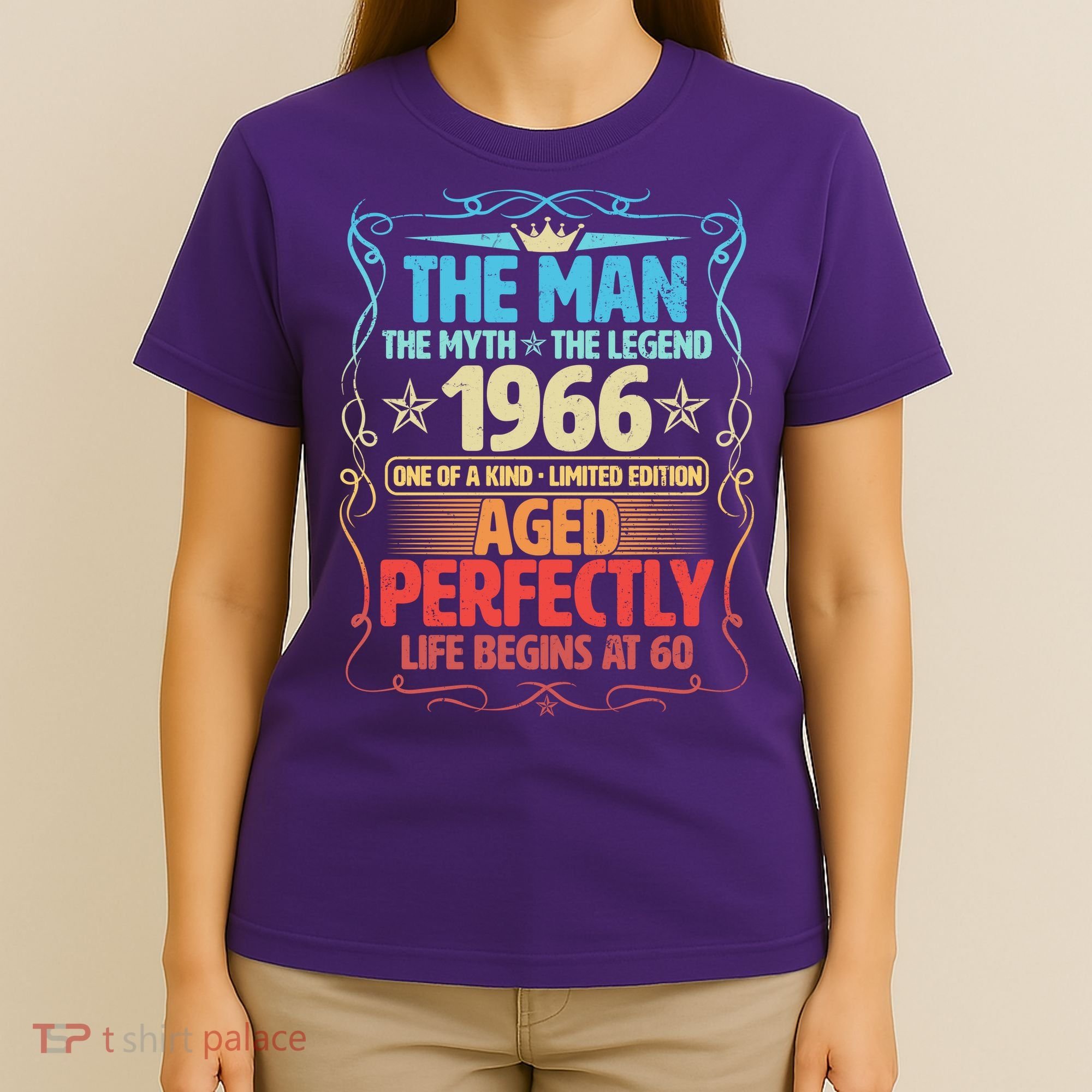60th Birthday The Man The Myth The Legend 1966 One Of A Kind Limited Edition T-Shirt
