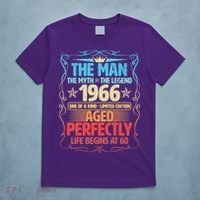 60th Birthday The Man The Myth The Legend 1966 One Of A Kind Limited Edition T-Shirt thumb 5