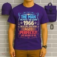 60th Birthday The Man The Myth The Legend 1966 One Of A Kind Limited Edition T-Shirt thumb 6