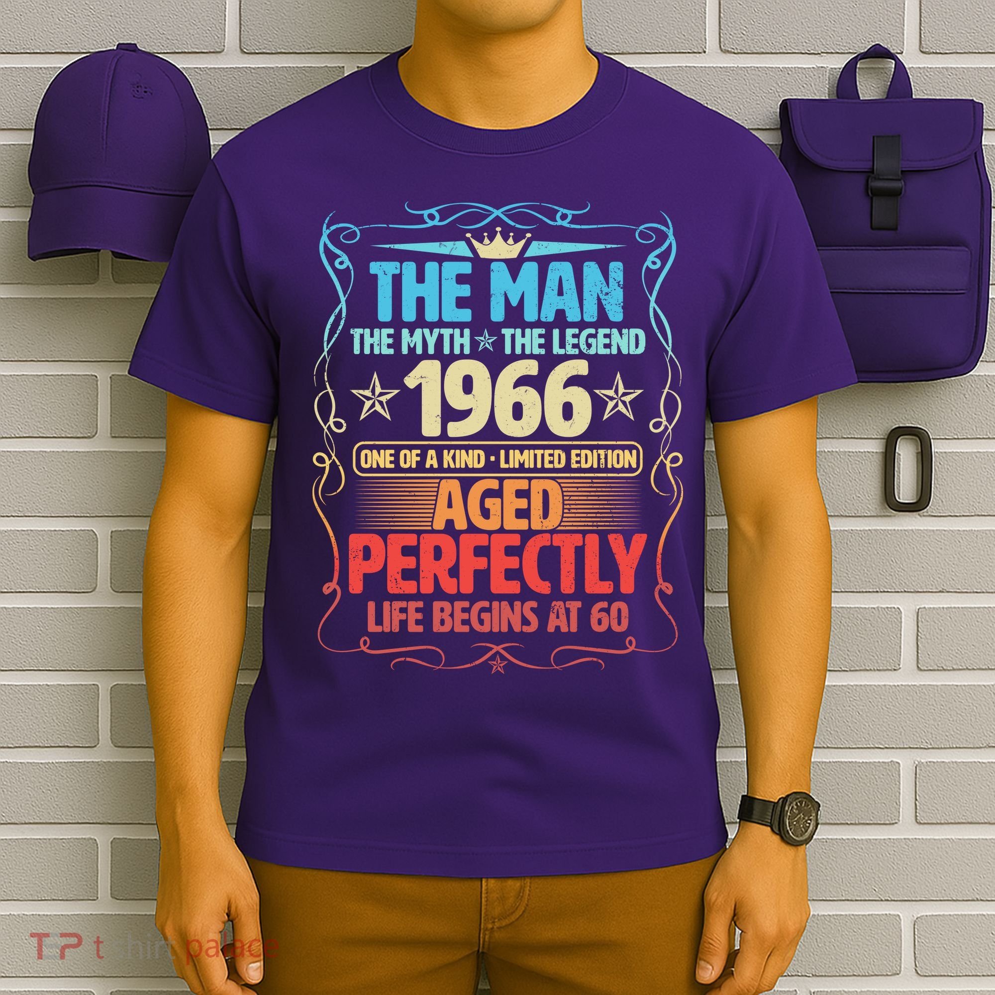 60th Birthday The Man The Myth The Legend 1966 One Of A Kind Limited Edition T-Shirt