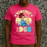 60th Birthday Vintage Rosie The Riveter 1966 Original Part  T-Shirt thumb 3