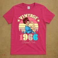 60th Birthday Vintage Rosie The Riveter 1966 Original Part  T-Shirt thumb 5