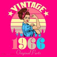 60th Birthday Vintage Rosie The Riveter 1966 Original Part  T-Shirt thumb 7
