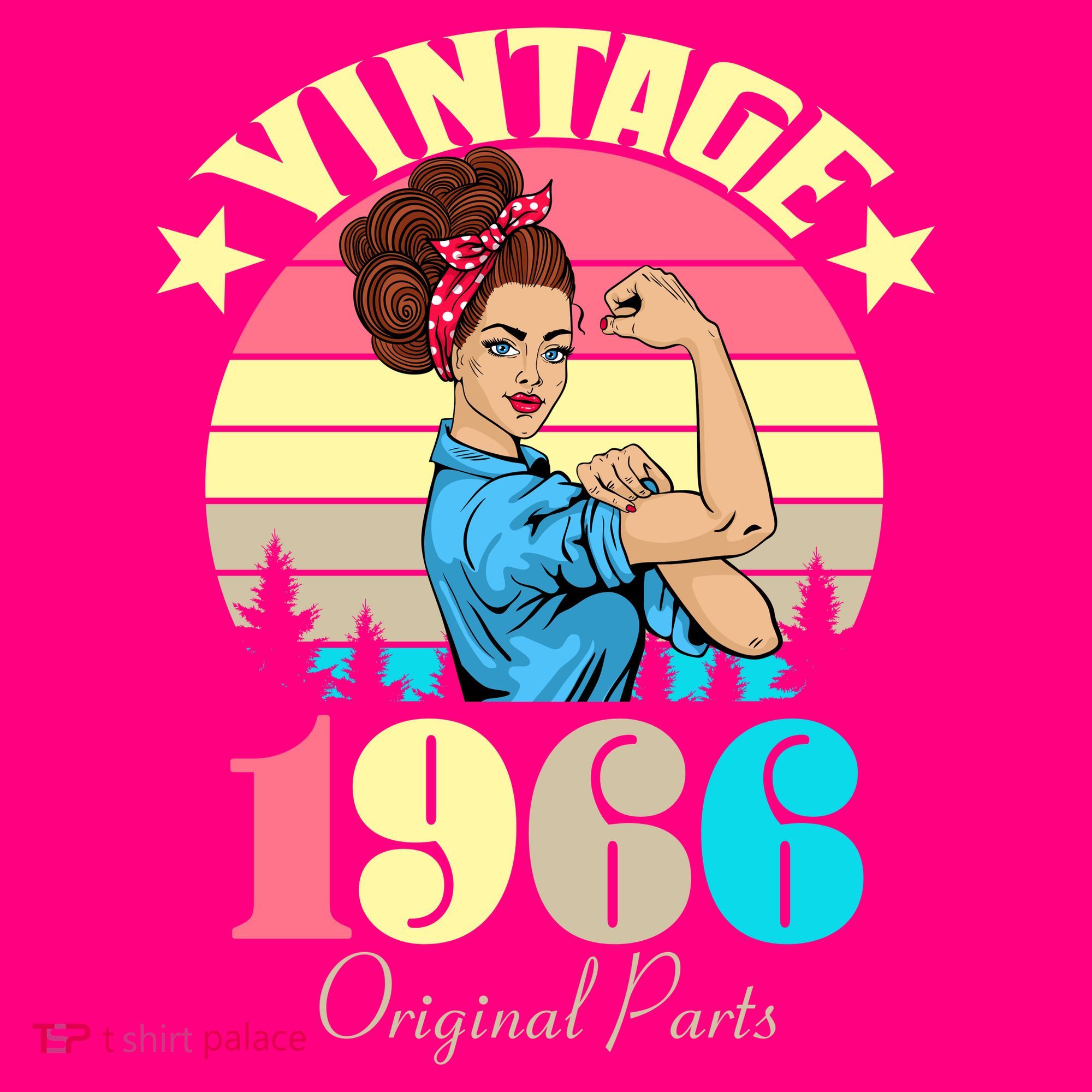 60th Birthday Vintage Rosie The Riveter 1966 Original Part  T-Shirt