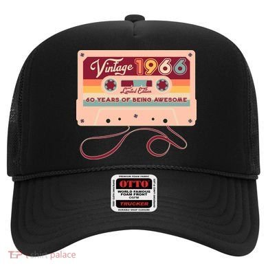 60th Birthday Vintage 1966 Limited Edition Cassette Tape Hat