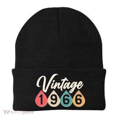 60th Birthday Vintage 1966 Retro Teardrop Design  Beanie